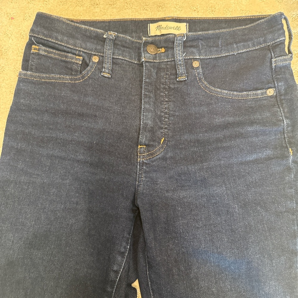 Madewell 9” Mid-Rise Skinny Jeans Size 27 Dark Wash Stretch Denim - Picture 3 of 7